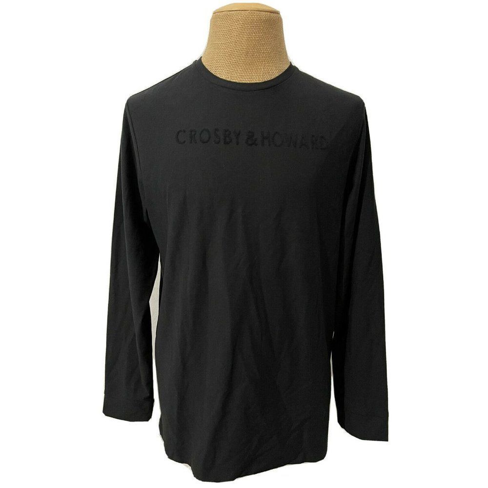 NWOT Crosby and Howard Men's‎ T Shirt Black Spell Out Chest Size Large
